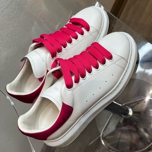 Alexander McQueen Pink & White Sneaker. Size 38 1/2